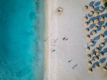 High angle view of beach