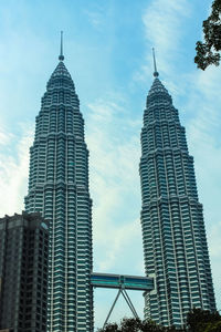 Low angle view of skyscrapers