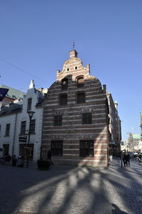 View of building against clear blue sky