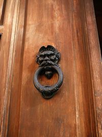 Close-up of door knocker