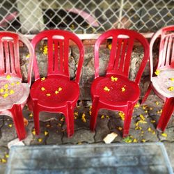 Close-up of red wall