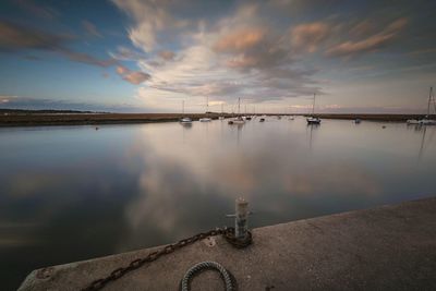 Reflection of sky on water