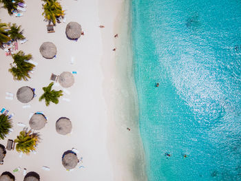 High angle view of swimming pool