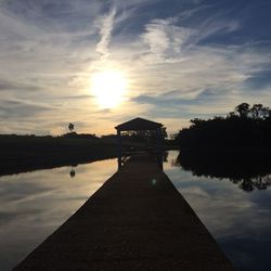 View of river at sunset