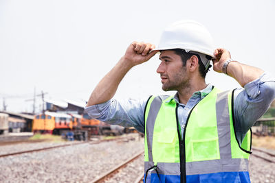 Man working at construction site