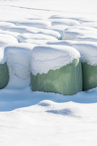 Close-up of snow covered landscape