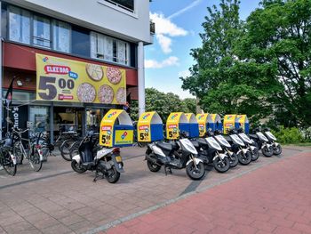 Bicycles on street