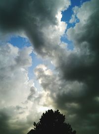 Low angle view of cloudy sky