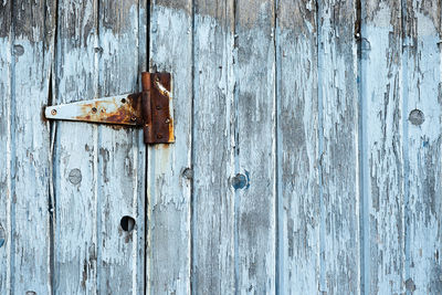 Close-up of old wooden door