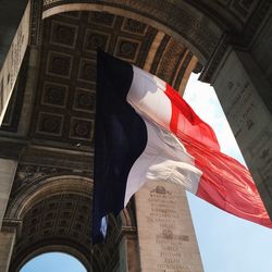 Low angle view of eiffel tower