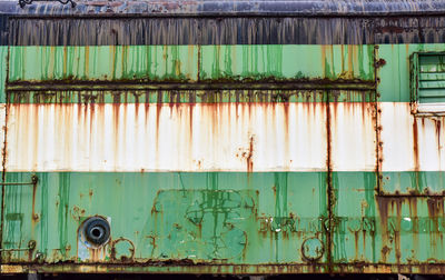 Weathered and old abandoned train
