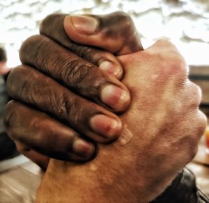 Close-up of hands