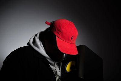 Close-up of red wall