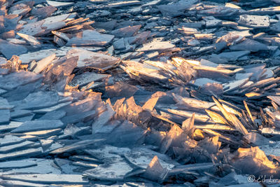 Ice in the sunset
