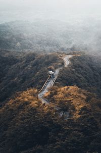 High angle view of land on mountain