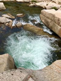 Close-up high angle view of water