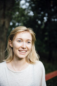 Portrait of a smiling young woman