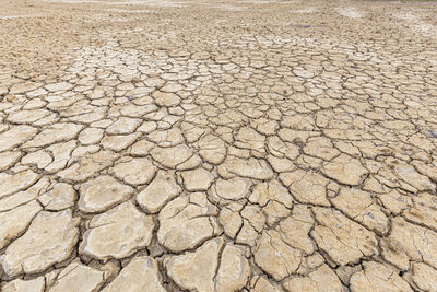 Full frame shot of cracked land