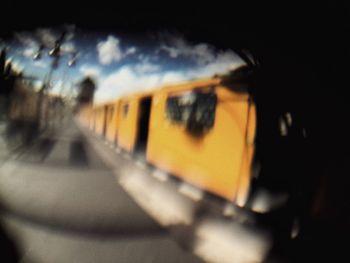 Train on railroad station platform