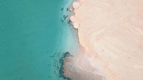 High angle view of beach