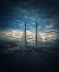 Road against cloudy sky