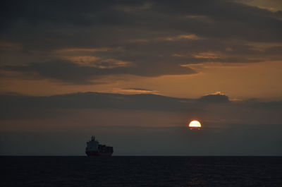 Sunset scenery at thermaic gulf in thessaloniki ,greece