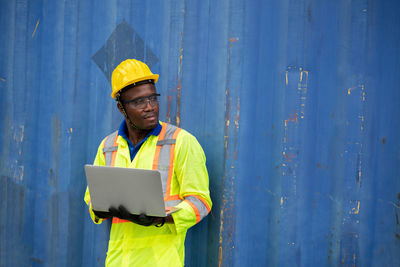 Portrait of man working