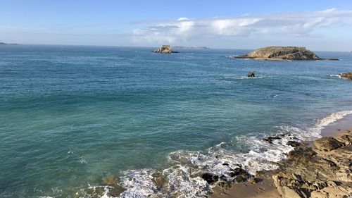 Scenic view of sea against sky