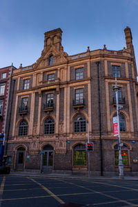 Low angle view of building against clear sky