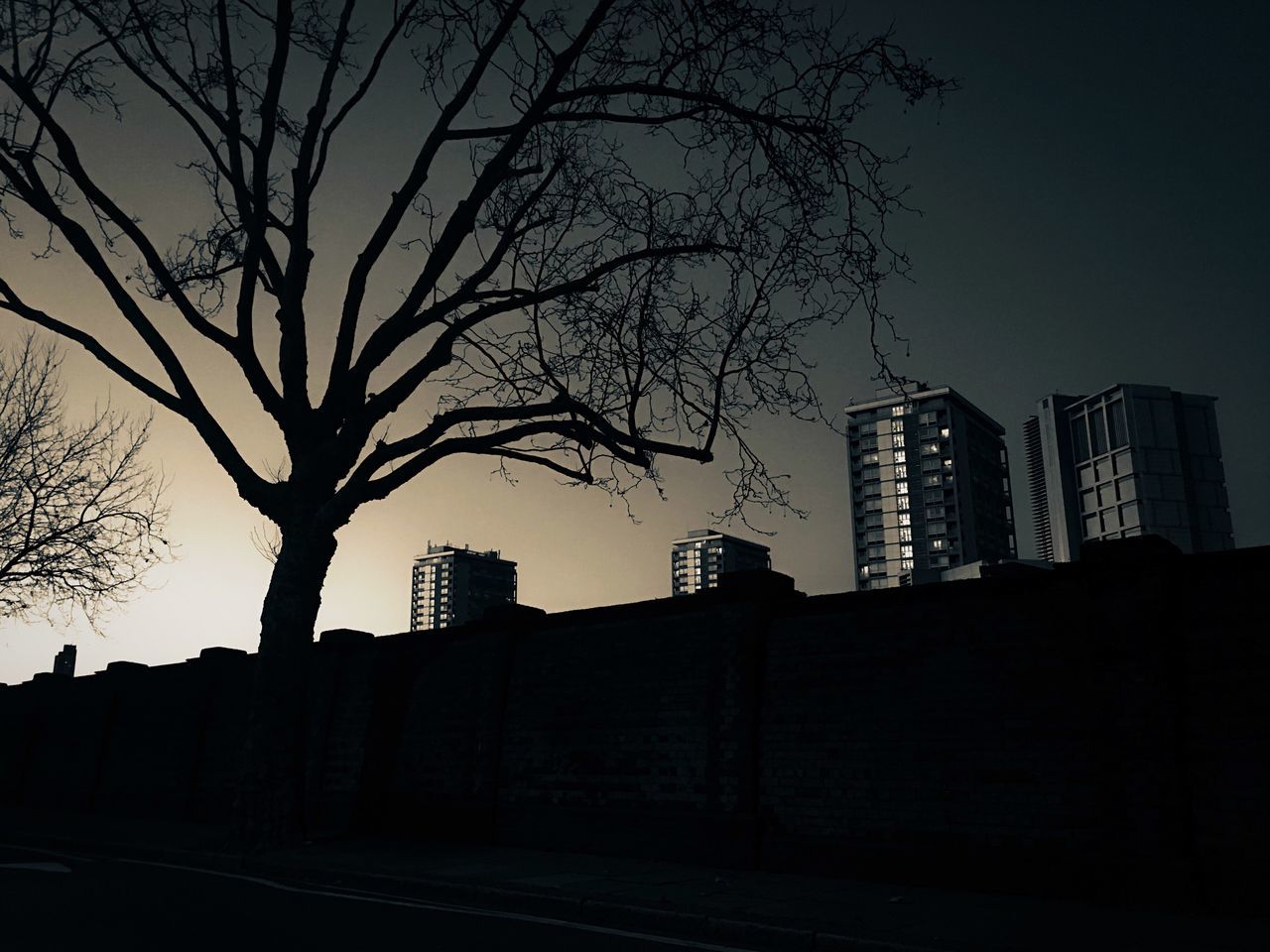 SILHOUETTE OF CITY DURING SUNSET