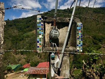 Clothes drying on clothesline