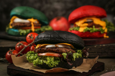 Close-up of food on table