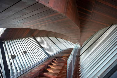 High angle view of staircase