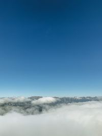 Scenic view of cloudscape against blue sky