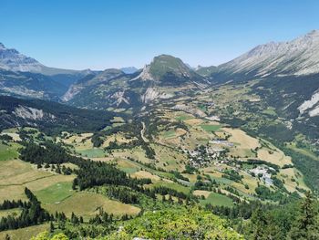 Scenic view of landscape against clear sky