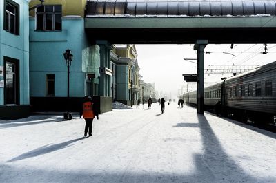 People walking in city