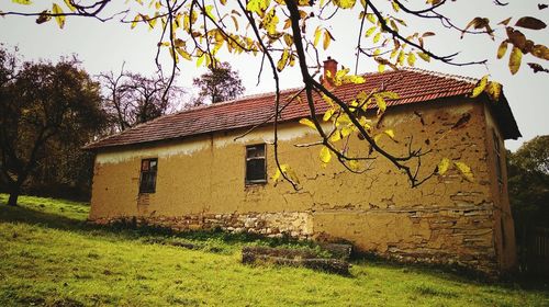 View of old house against sky