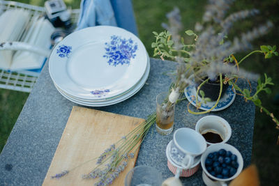 A picnic on a warm summer day