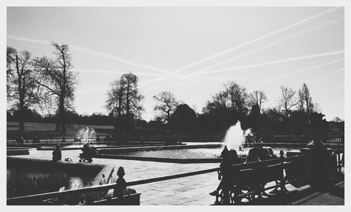 Silhouette of woman against sky