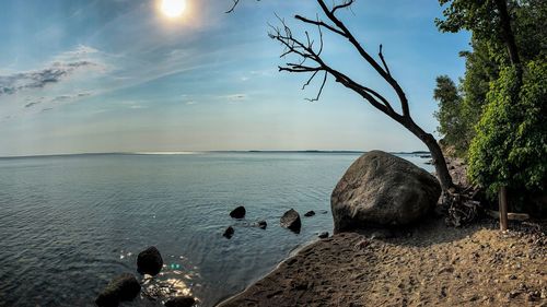 Scenic view of sea against sky