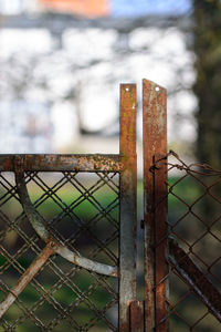 Close-up of chainlink fence