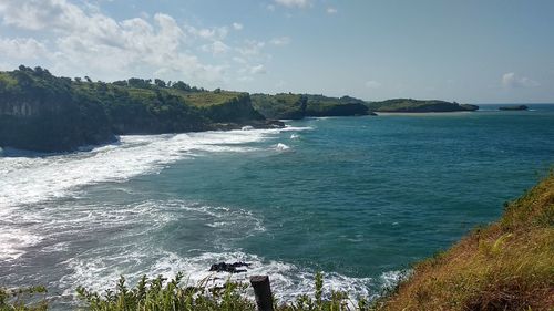 Scenic view of sea against sky