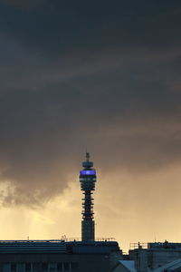 View of building against cloudy sky