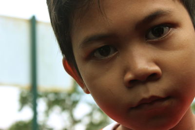 Close-up portrait of boy