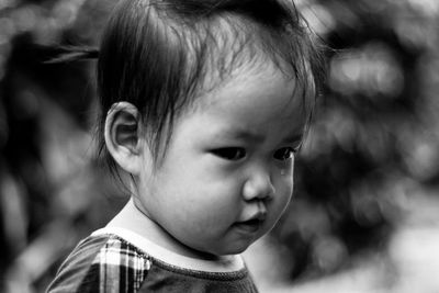 Close-up portrait of cute baby girl