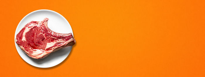 High angle view of coffee cup on table