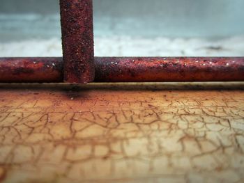 Close-up of rusty metallic structure