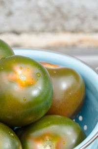 Close-up of fruits in water