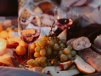 Close-up of food on table