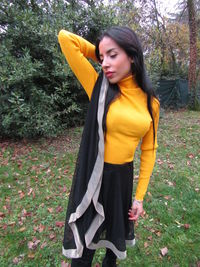 Young woman looking at camera